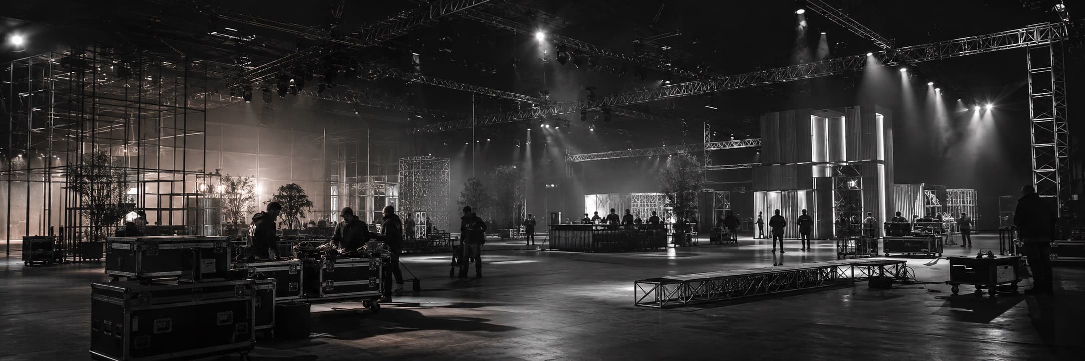 Illustrative image of a live event production build